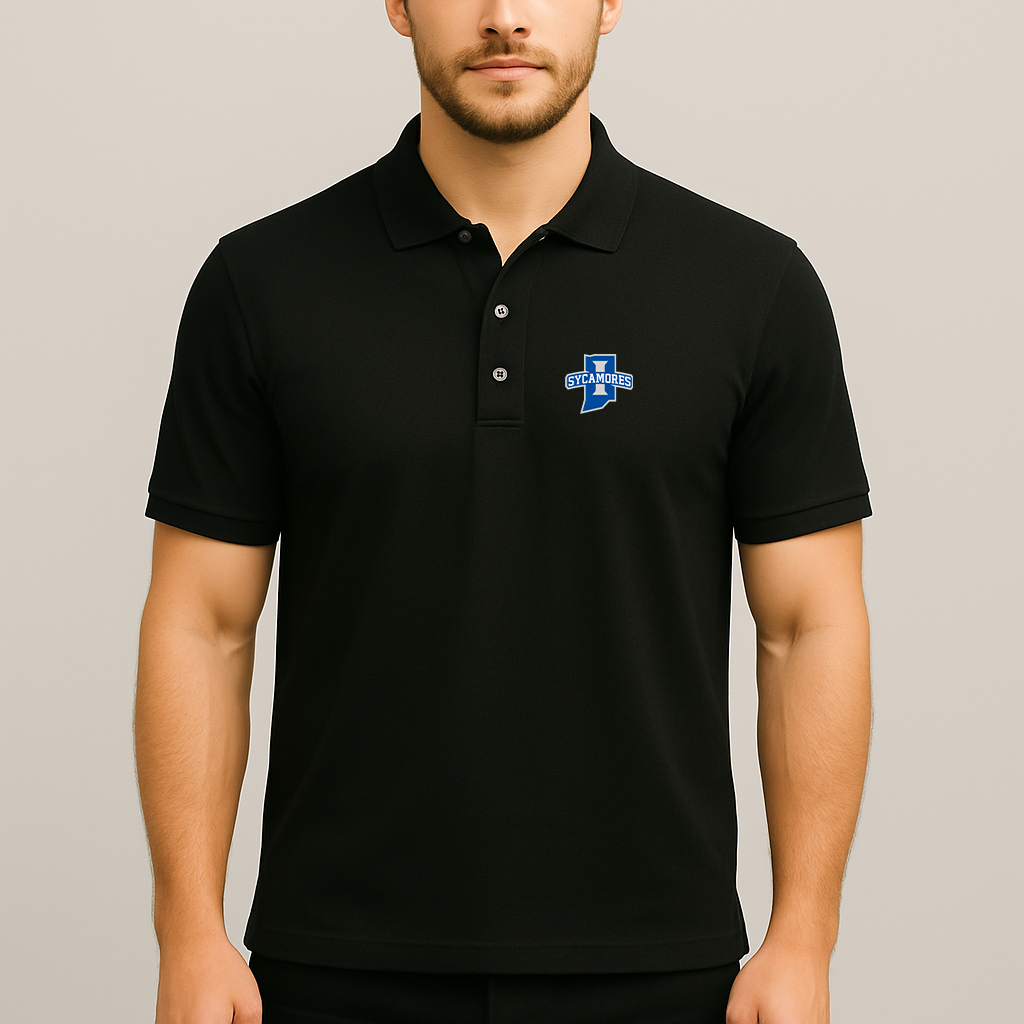Men's Indiana State Sycamores Logo Dry Blend Polo