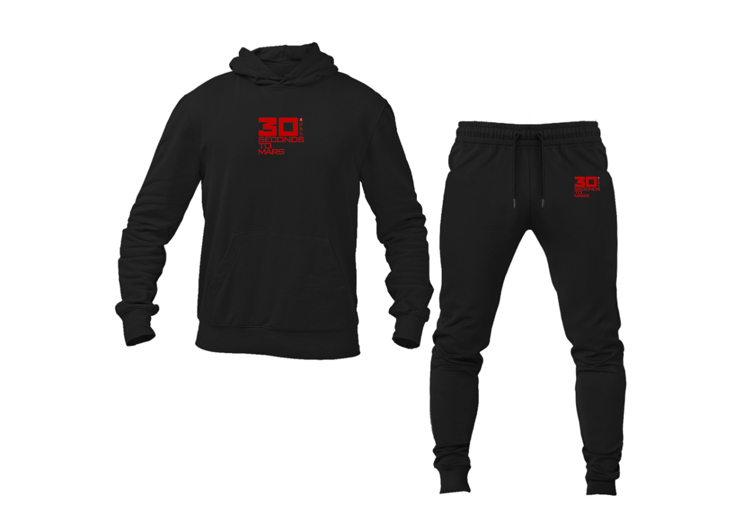 Men's 30 Seconds To Mars Logo Hoodie Joggers Set