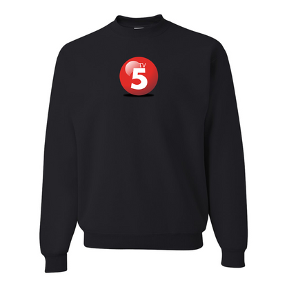 Men's ABC TV5 Logo  JERZEES NuBlend Crewneck Sweatshirt