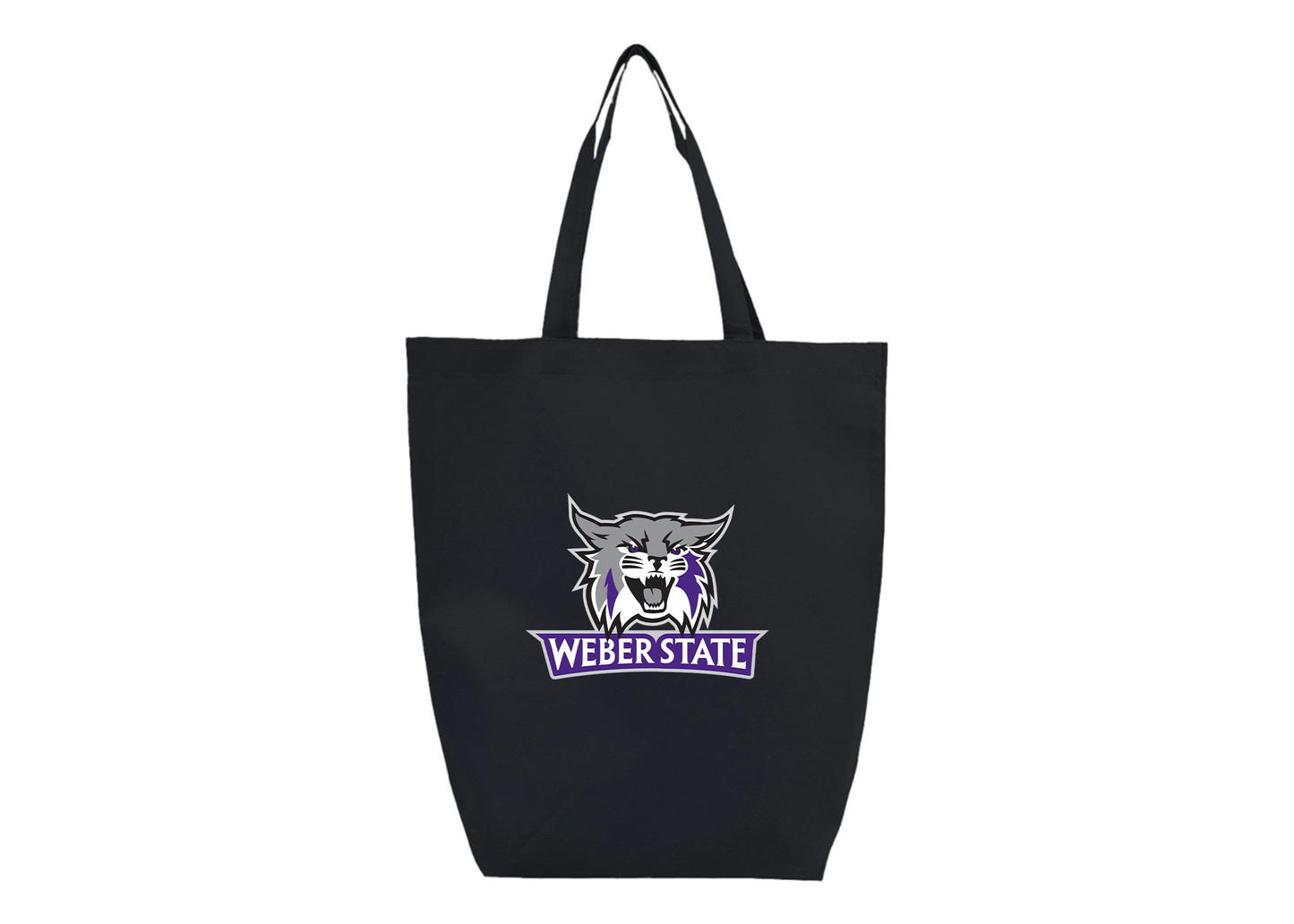 Weber State Wildcats Q-Tees Non-Woven Gusset Bottom Tote