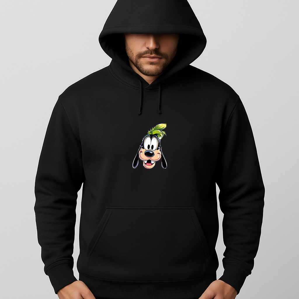 Men's Goofy Disney Smiley Face Pullover Hoodie