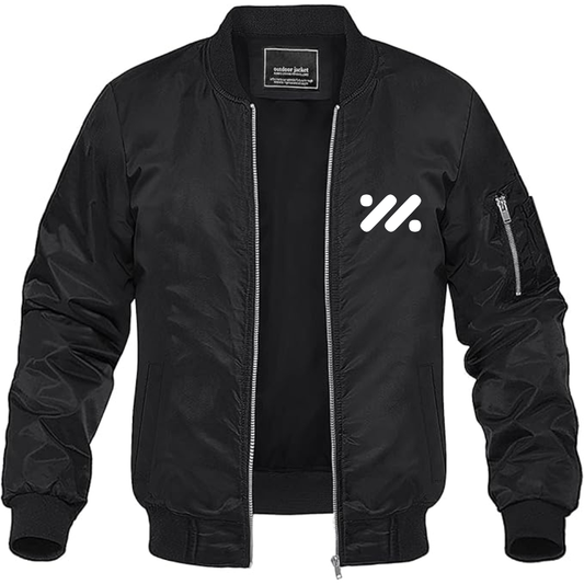 Men's IM Motors Logo Lightweight Bomber Jacket Windbreaker Softshell Varsity Jacket Coat