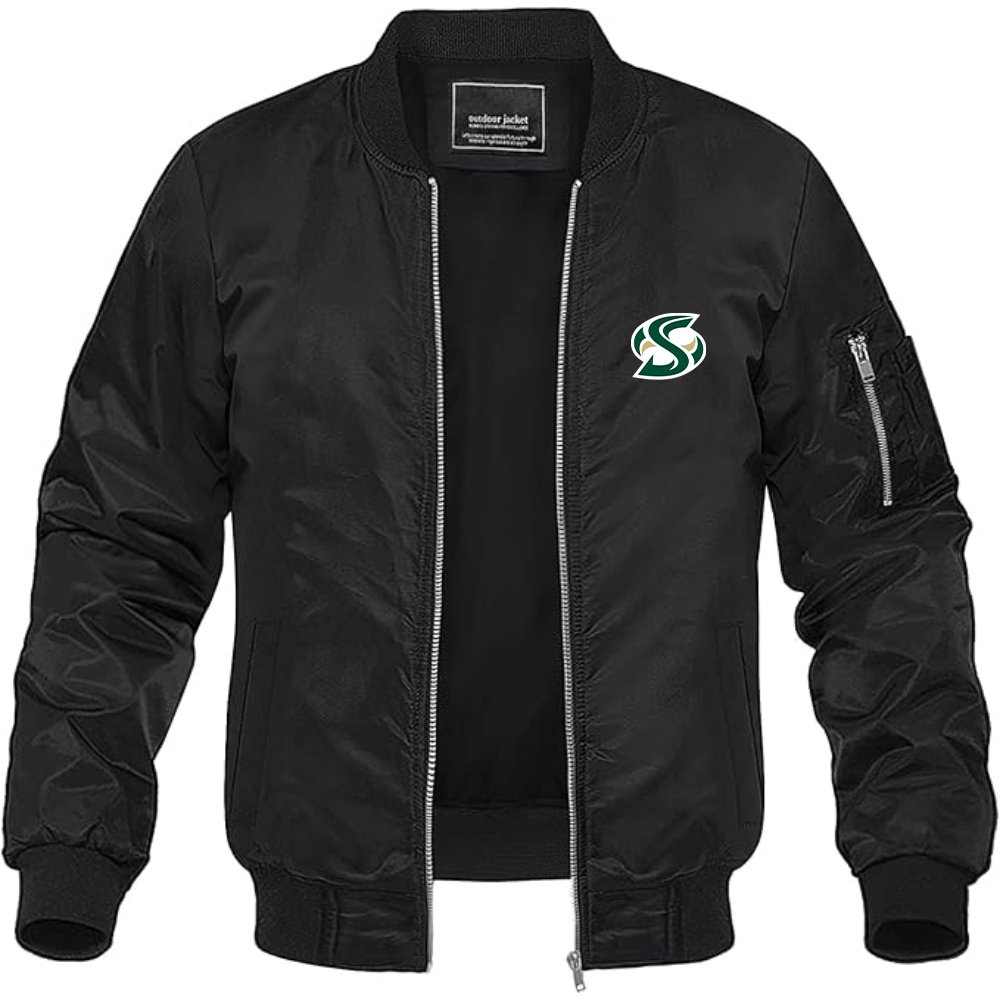 Men's Sacramento State Hornets Logo  Lightweight Bomber Jacket Windbreaker Softshell Varsity Jacket Coat