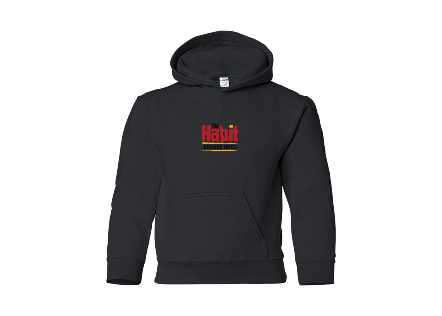 Youth The Habit Burger Grill Gildan Heavy Blend  Hooded Sweatshirt