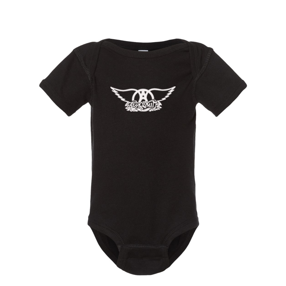 Aerosmith Logo  Rabbit Skins Infant Baby Rib Bodysuit