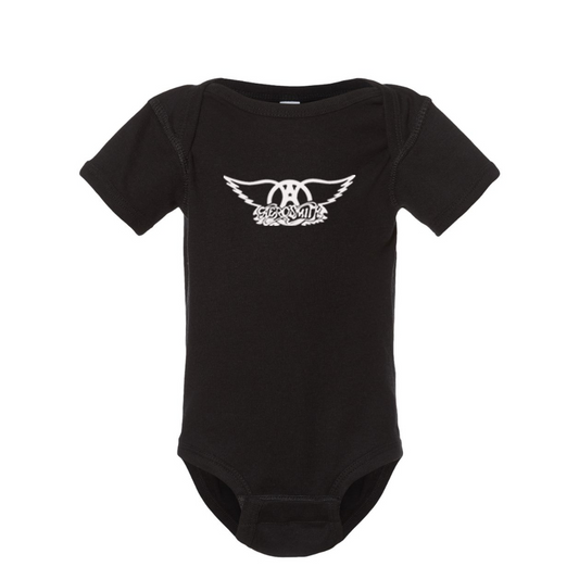 Aerosmith Logo  Rabbit Skins Infant Baby Rib Bodysuit