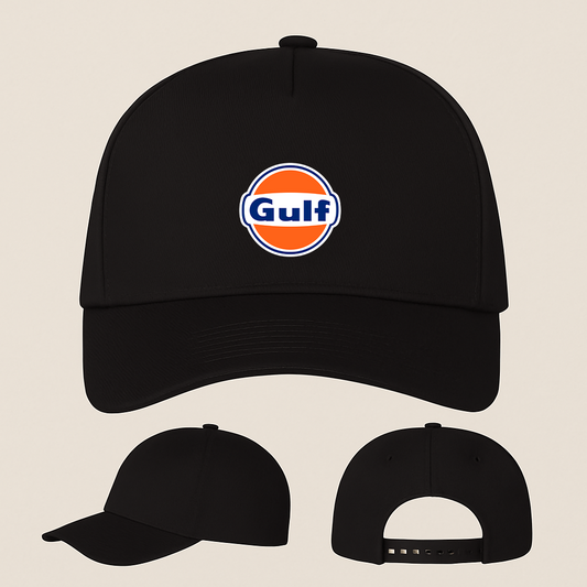 George Gulf Oil Logo Five Panel Twill Snapback Cap