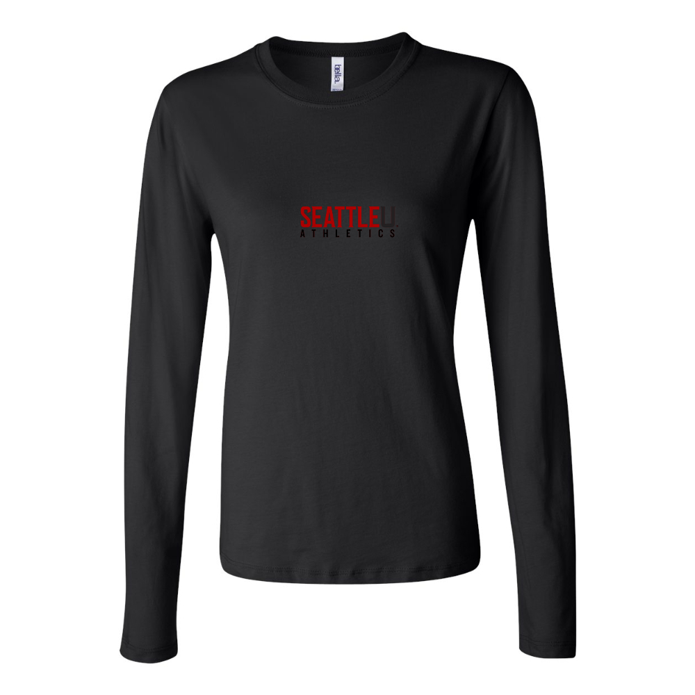 BELLA CANVAS Women’s Seattle Redhawks Logo Jersey Long Sleeve Tee