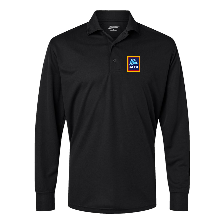 Men's Aldi Logo Paragon Prescott Long Sleeve Polo