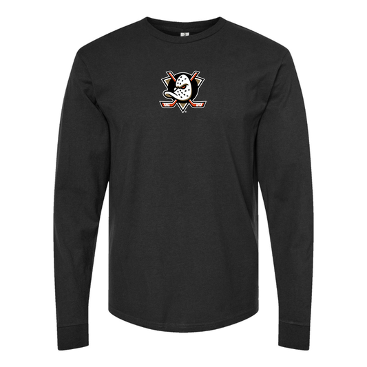 Youth Anaheim Ducks Logo Cotton Long Sleeve T-Shirt