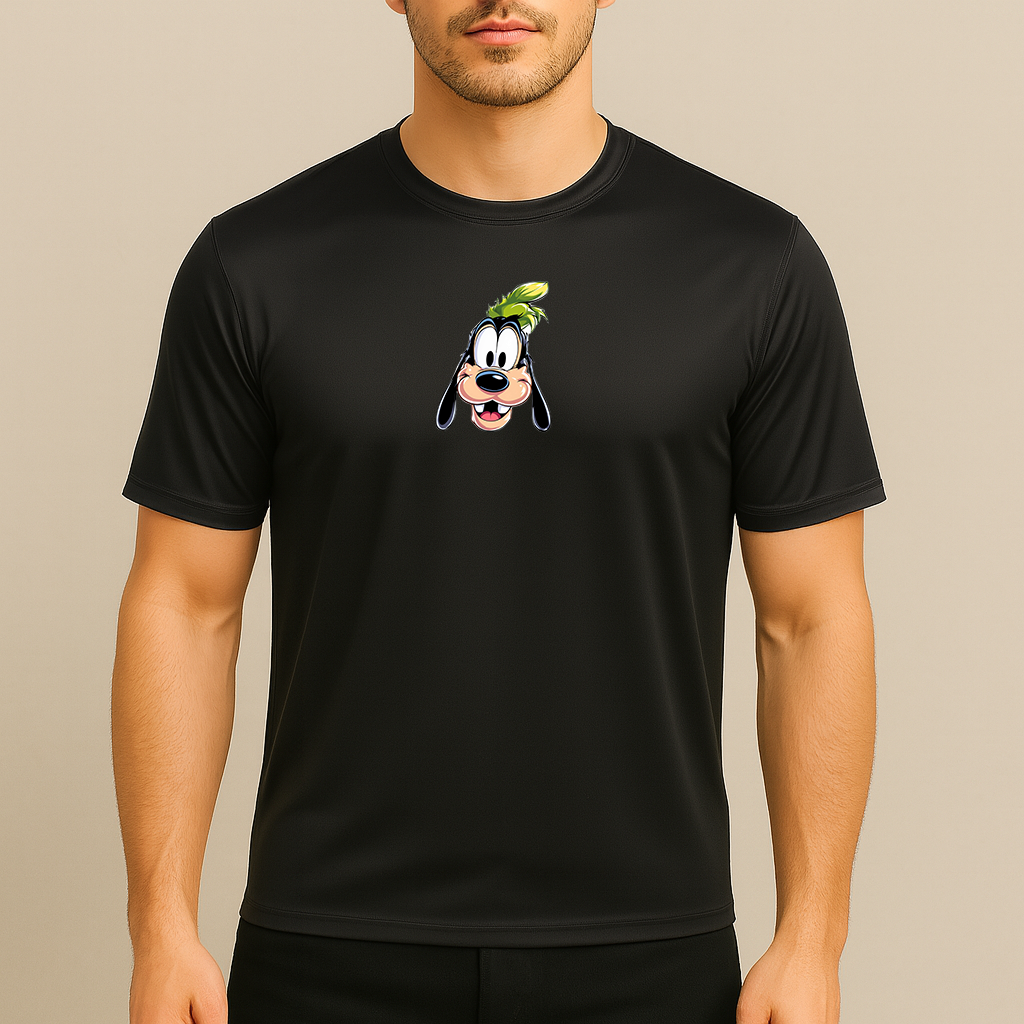 Men's Goofy Disney Smiley Face Polyester T-Shirt