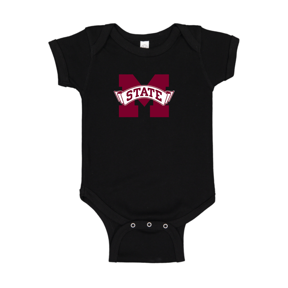 Mississippi State Bulldogs Logo Baby Romper Onesie