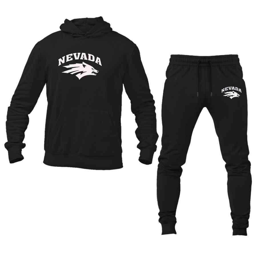 Men's Nevada Wolf Pack Logo Hoodie Joggers Set