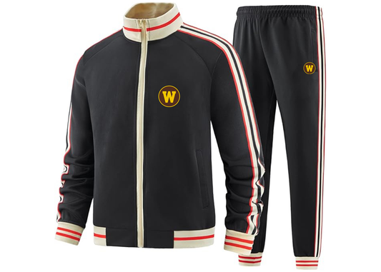 Men's Western Michigan Broncos Tracksuit with Bold Striped Accents and Zippered Front Athletic Wear