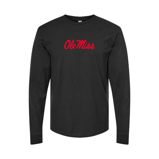Youth Mississippi Rebels Logo Cotton Long Sleeve T-Shirt