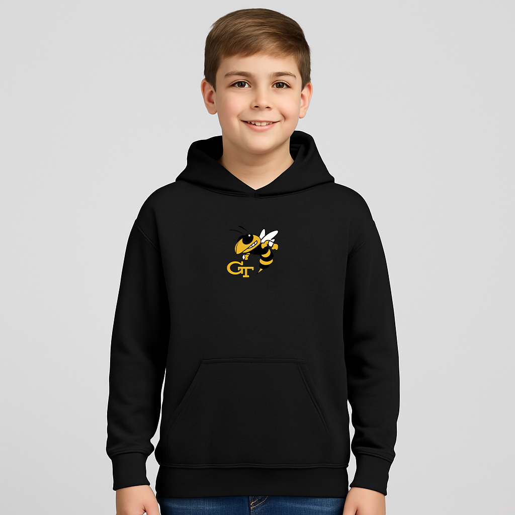 Youth Georgia Tech Yellow Jackets Logo Pullover Hoodie