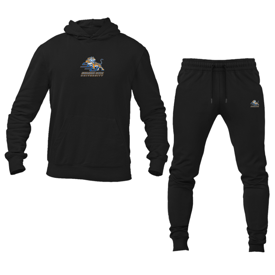 Men's Savannah State Tigers Logo Hoodie Joggers Set
