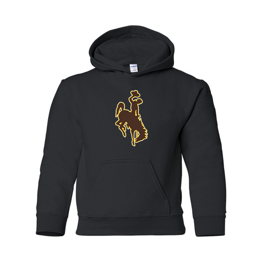 Youth Wyoming Cowboys Gildan Heavy Blend  Hooded Sweatshirt