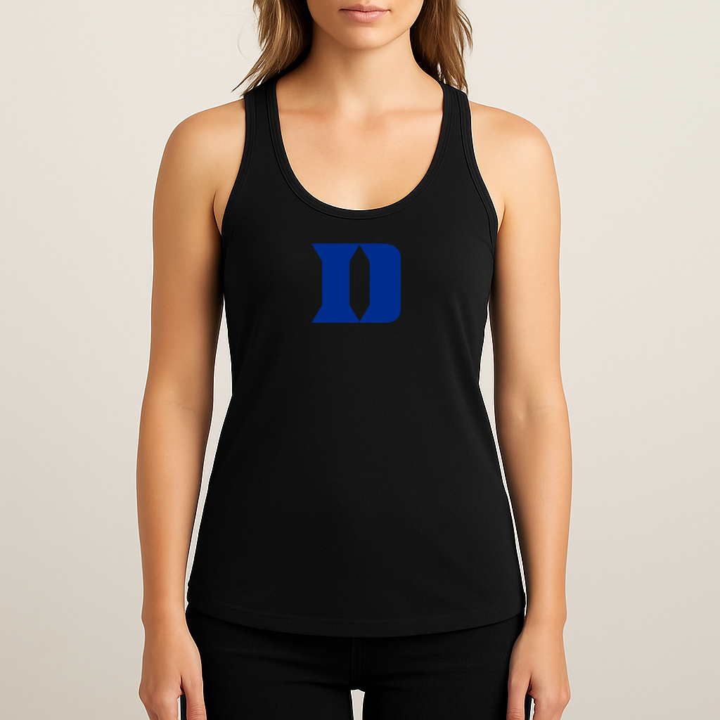 Women's Duke Blue Devils Logo Next Level Ideal Racerback Tank