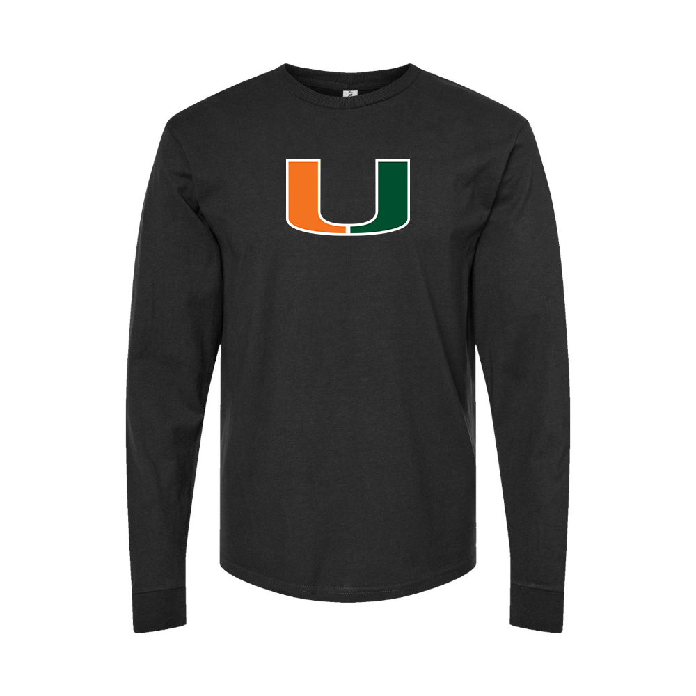 Men's Miami Hurricanes Logo Long Sleeve T-Shirt