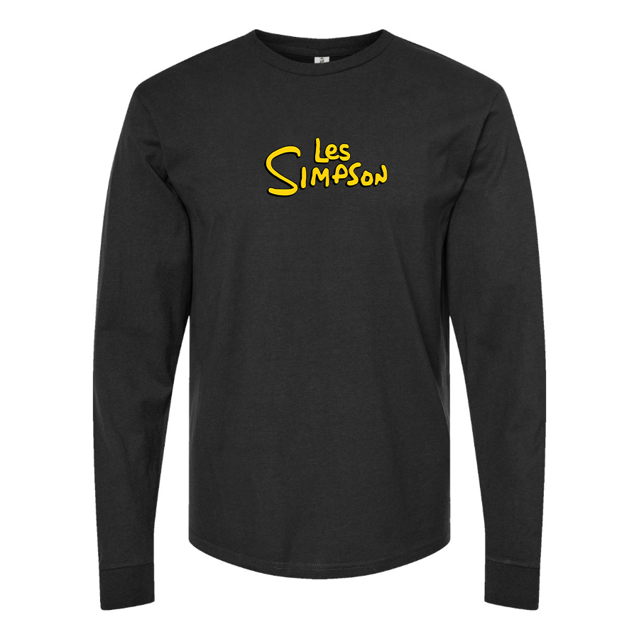 Men's Les Simpson Logo Long Sleeve T-Shirt
