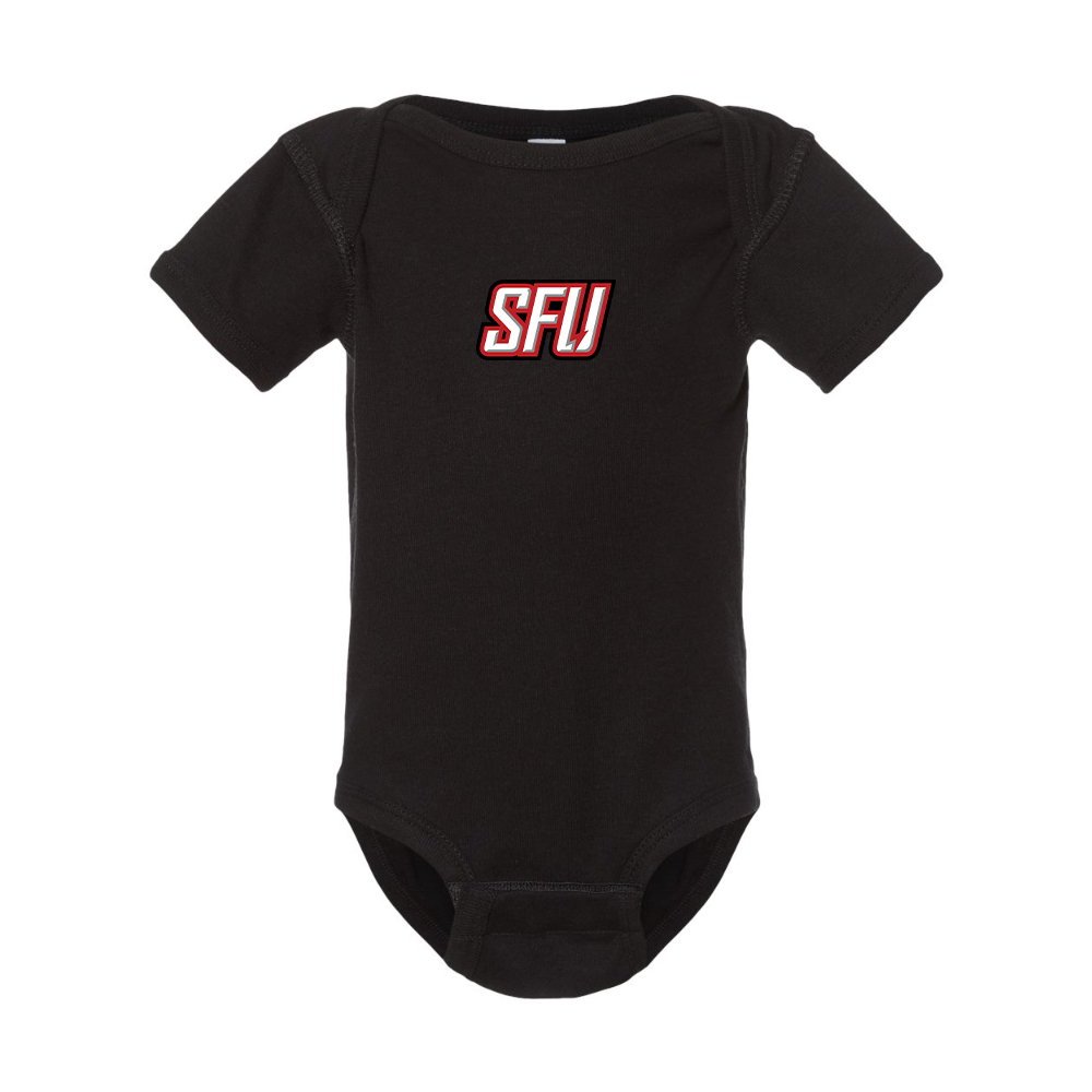 Saint Francis Red Flash Logo Rabbit Skins Infant Baby Rib Bodysuit