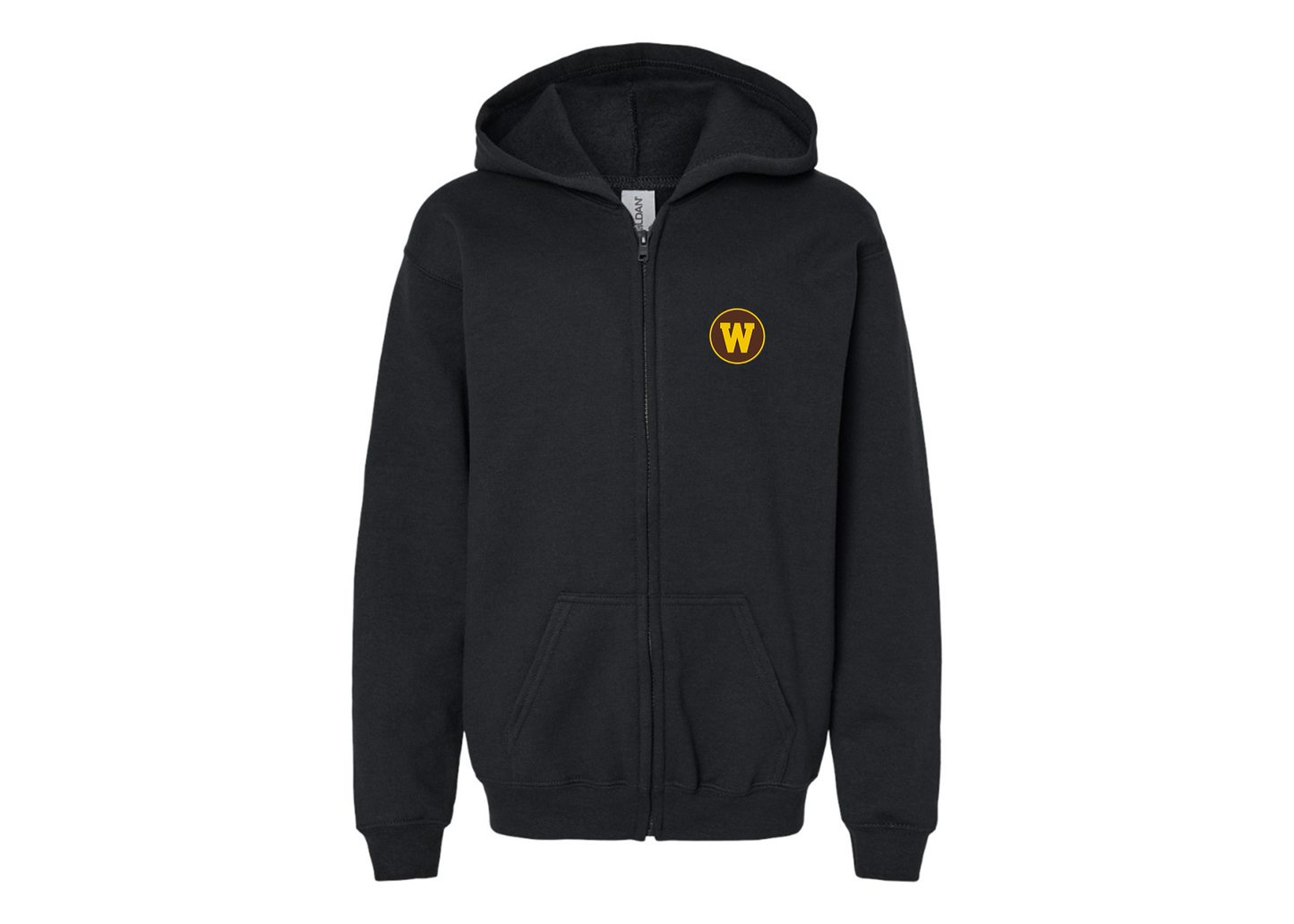 Gildan Heavy Blend Youth Western Michigan Broncos Full Zip Hooded Sweatshirt