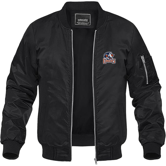 Men's Bakersfield Condors Logo Lightweight Bomber Jacket Windbreaker Softshell Varsity Jacket Coat