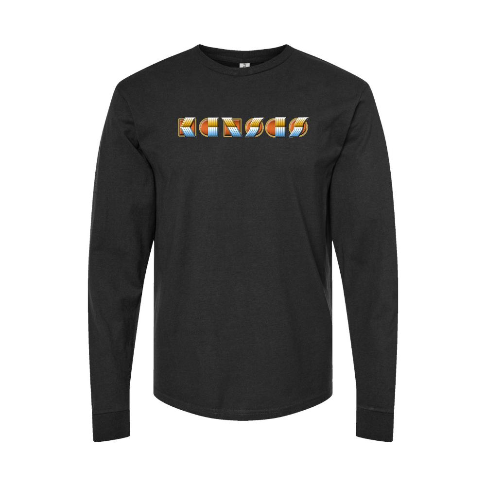 Youth Kansas Logo Cotton Long Sleeve T-Shirt