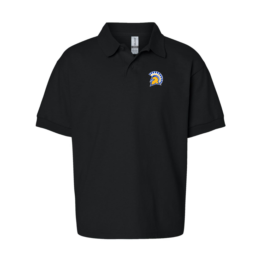 Youth San Jose State Spartans Logo Gildan Dry Blend Jersey Polo