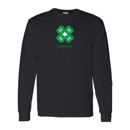 Men's 4H Canada Logo Gildan Heavy Cotton Long Sleeve T-Shirt