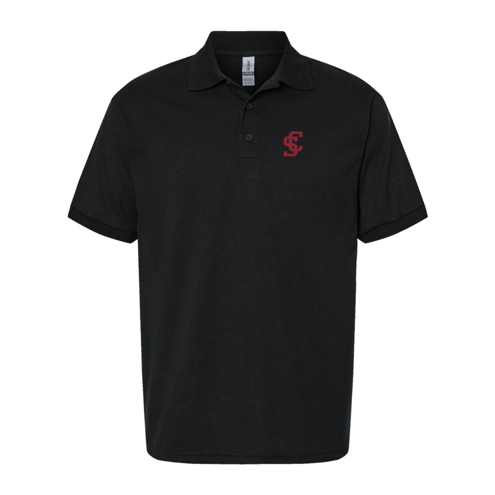 Men's Santa Clara Broncos Logo Gildan Dry Blend Jersey Polo