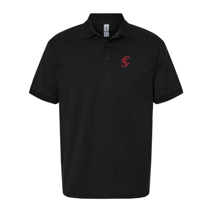 Men's Santa Clara Broncos Logo Gildan Dry Blend Jersey Polo