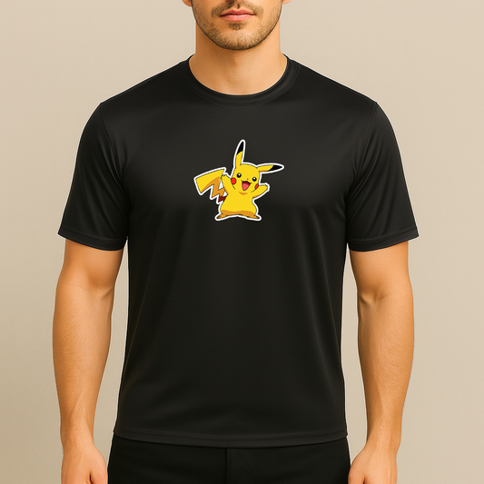 Men's Pikachu Cartoon Polyester T-Shirt