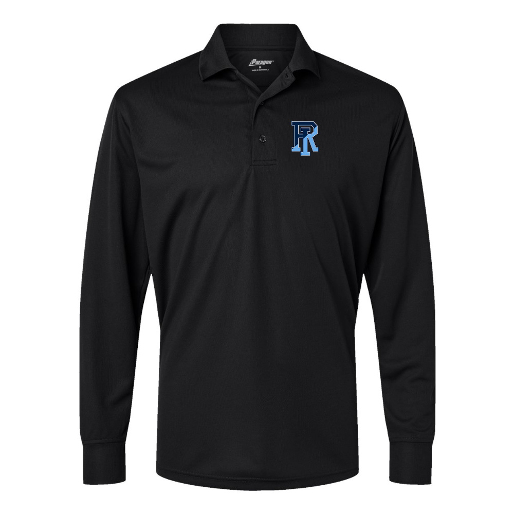 Men's Rhode Island Rams Logo Paragon Prescott Long Sleeve Polo