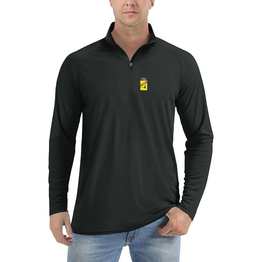 Men's  Etnerap Logo Lightweight Quarter-Zip Athletic Shirt Long Sleeve Performance Wear