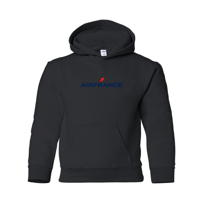 Youth Air France Logo Gildan Heavy Blend  Hooded Sweatshirt
