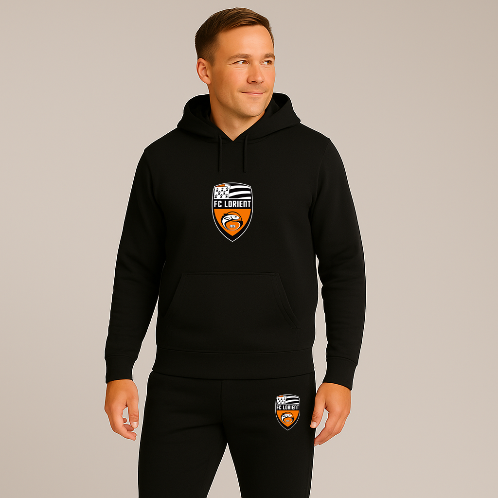 Men's FC Lorient Soccer Logo Hoodie Joggers Set