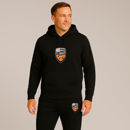 Men's FC Lorient Soccer Logo Hoodie Joggers Set