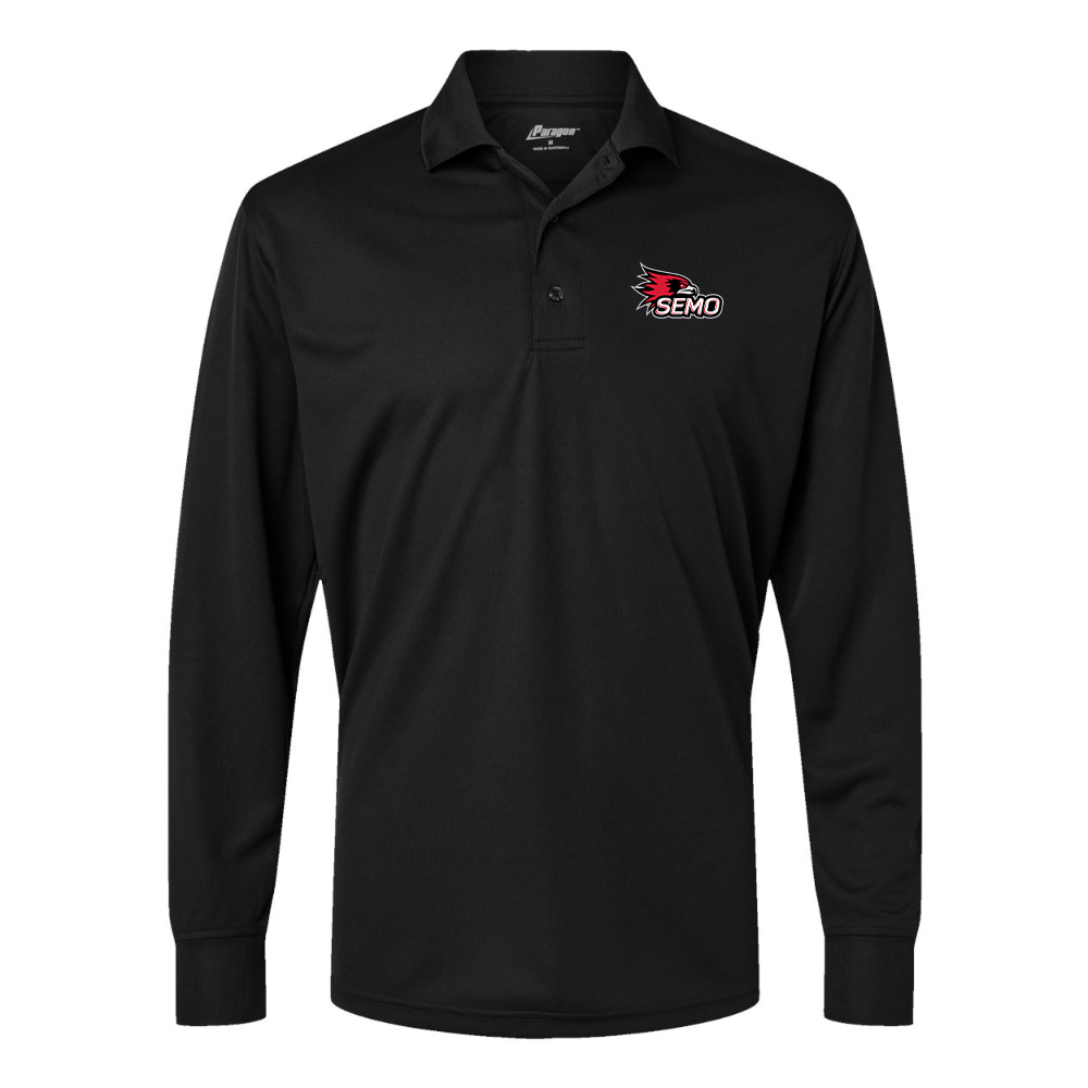 Men's SEMO Redhawks Logo Paragon Prescott Long Sleeve Polo
