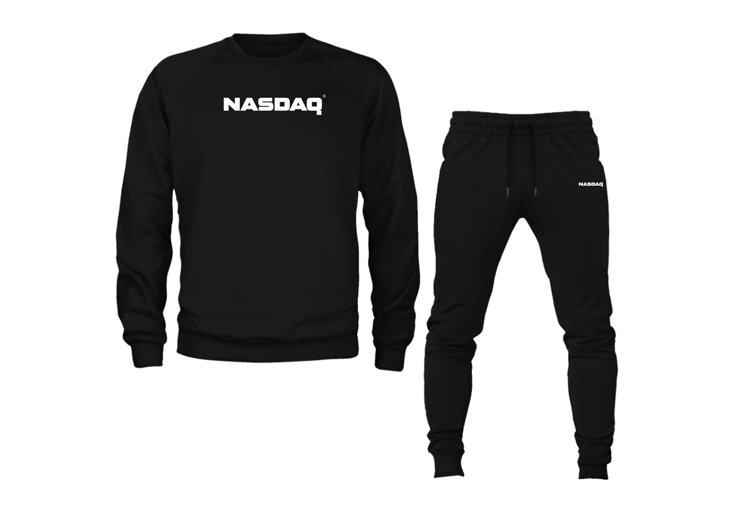 Men's Nasdaq Logo Crewneck Sweatshirt Joggers Suit