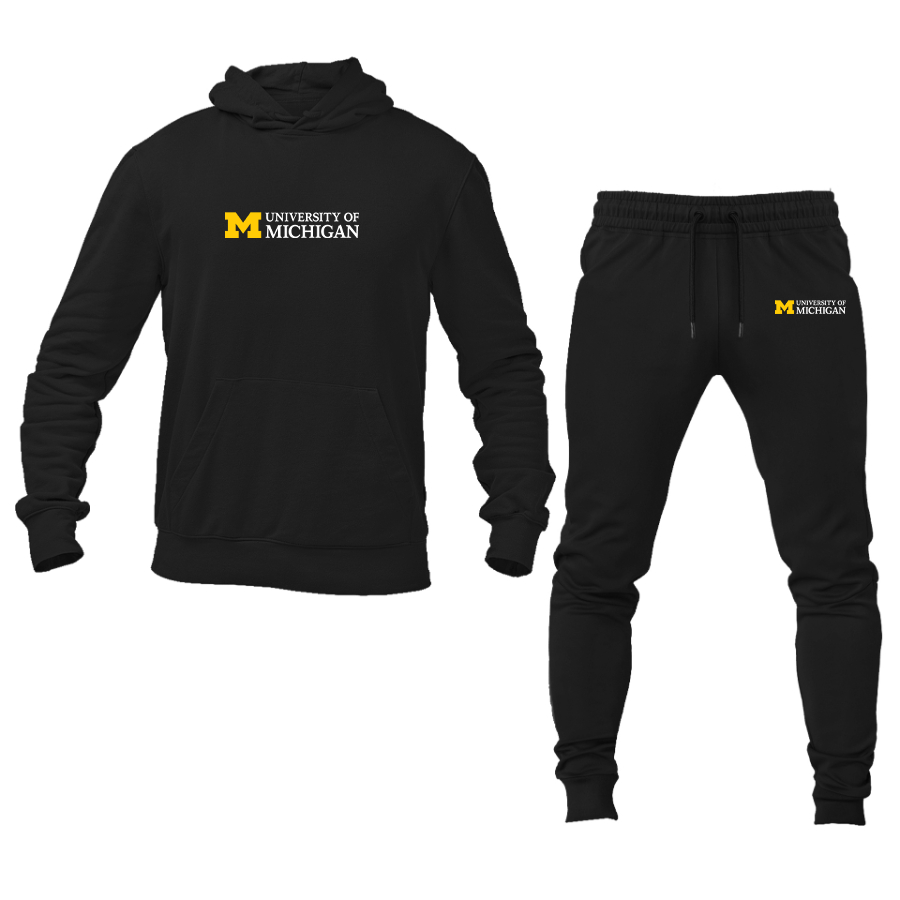 Men's University of Michigan Logo Hoodie Joggers Set