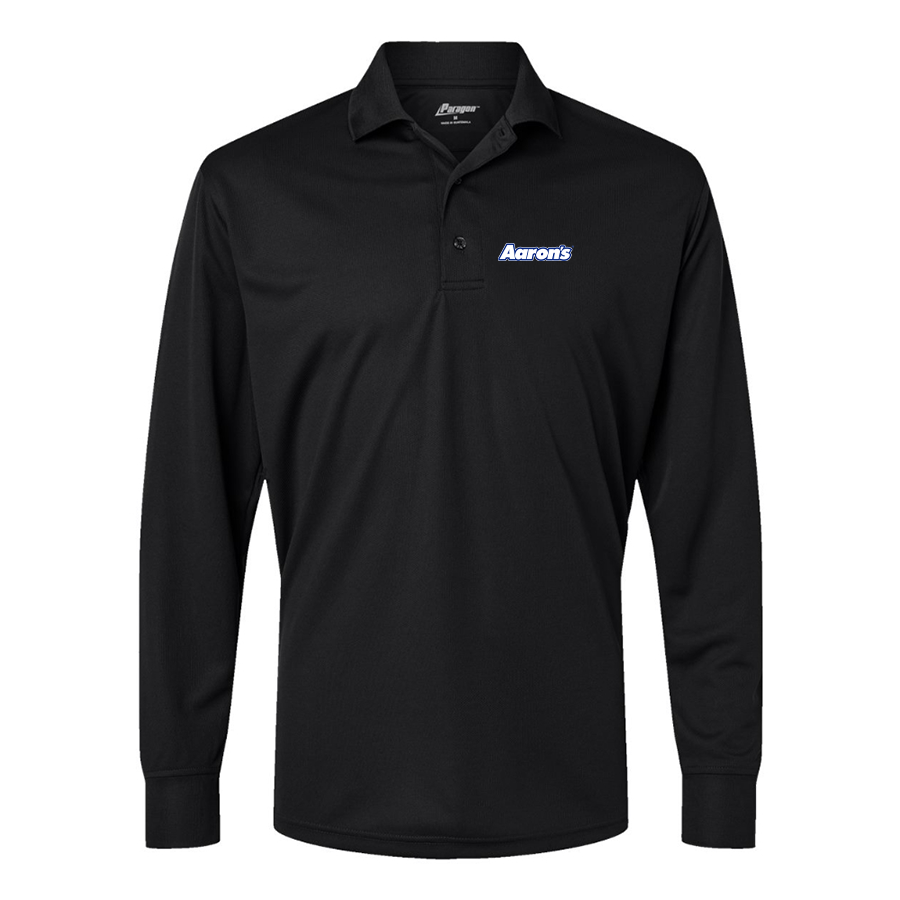 Men's Aaron_s Logo Paragon Prescott Long Sleeve Polo