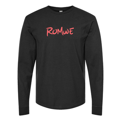 Men's Romwe Logo Long Sleeve T-Shirt