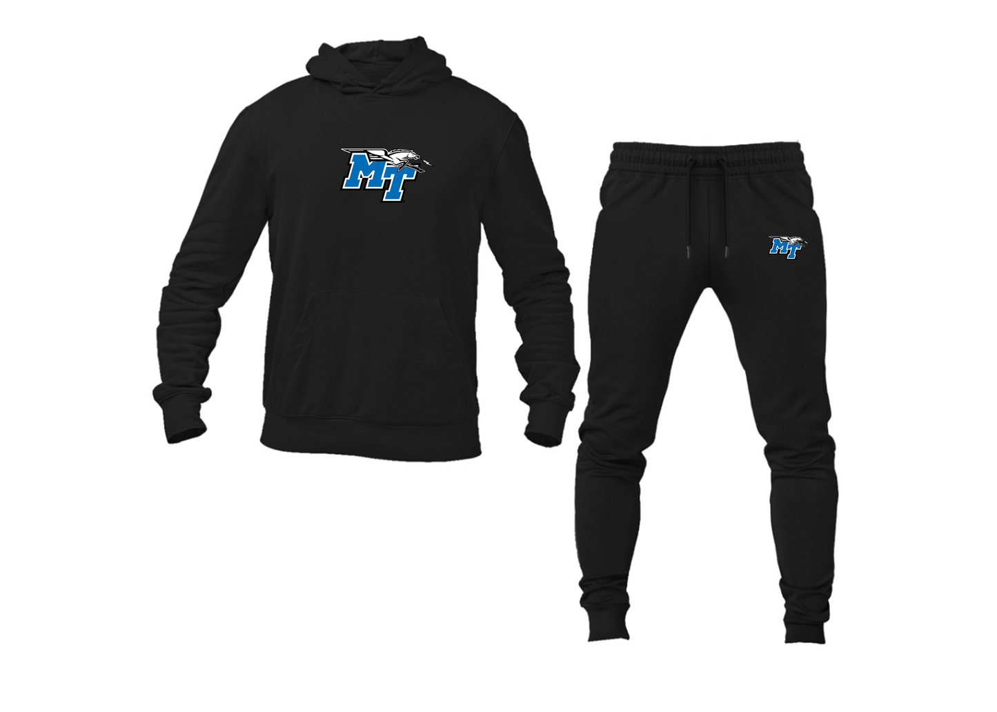 Men's Middle Tennessee Blue Raiders Logo Hoodie Joggers Set
