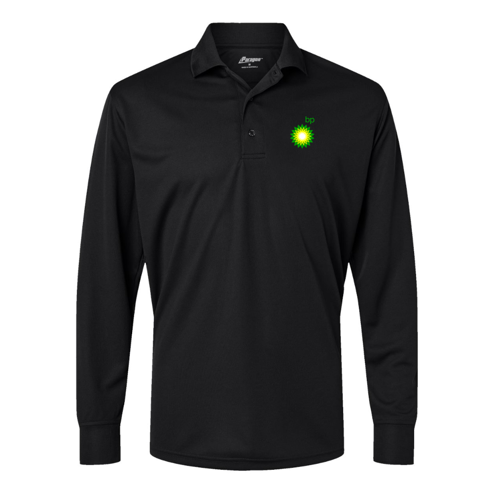 Men's BP Oil Logo Paragon Prescott Long Sleeve Polo