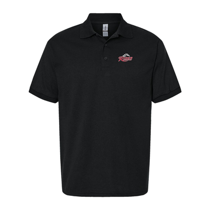 Men's Rider Broncs Logo Gildan Dry Blend Jersey Polo