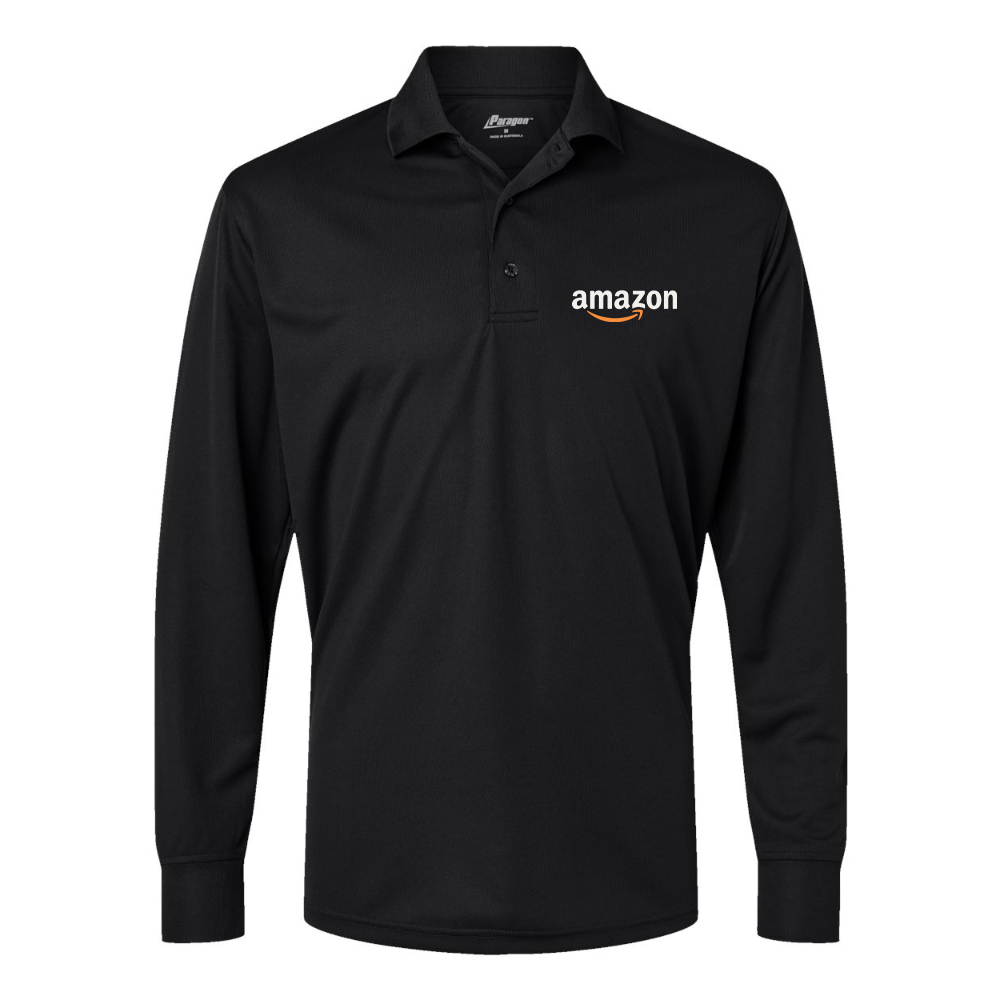Men's Amazon Logo Paragon Prescott Long Sleeve Polo