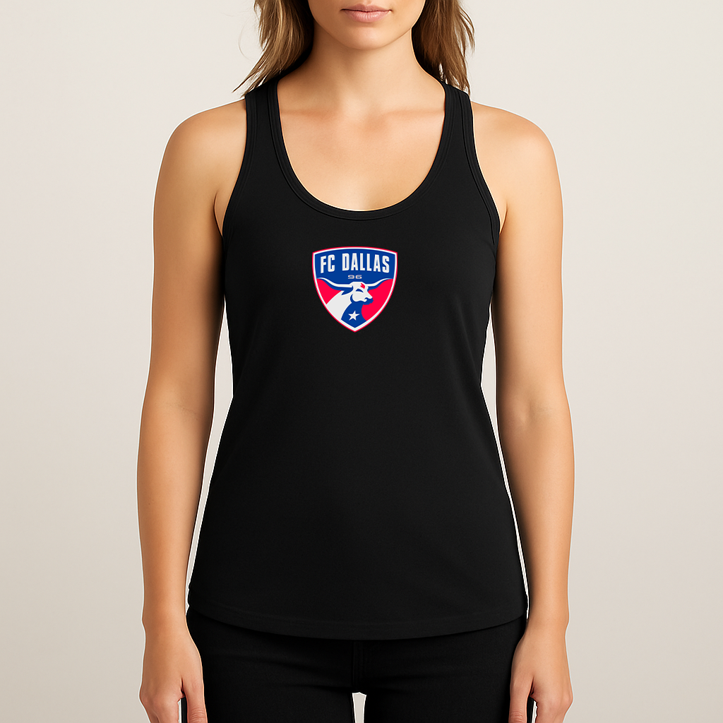 Women's FC Dallas Soccer Logo Next Level Ideal Racerback Tank