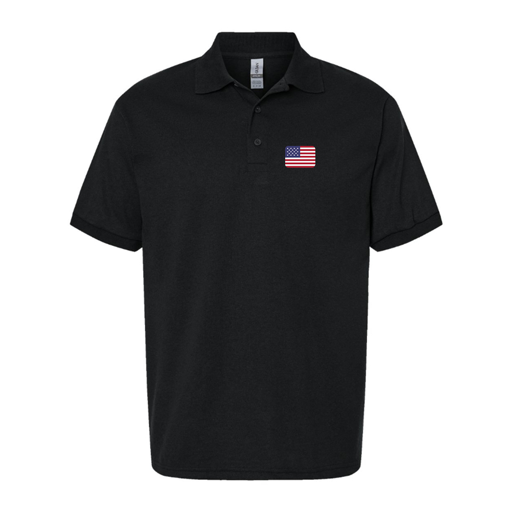 Men's American-Flag-Emoji Dry Blend Polo